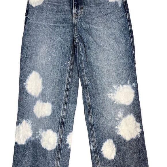 Pacsun 90’s Boyfriend High Rise Straight‎ Leg Bleached Jeans Size 24 - Picture 4 of 10